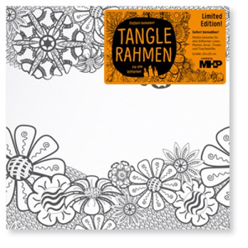Tangle  Rahmen 20 x 20 cm Motiv Blumenwiese