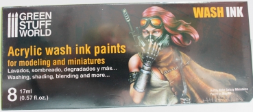 Wash ink acrylic paints