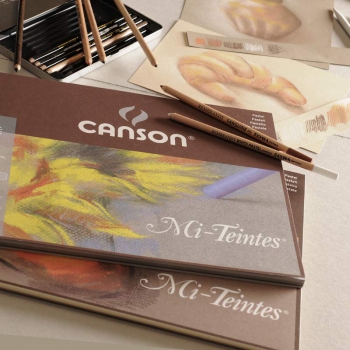 Canson Mi-Teintes Baumwoll Papier 24x32 cm 160g/m² (30 Blatt) 5 -farbig